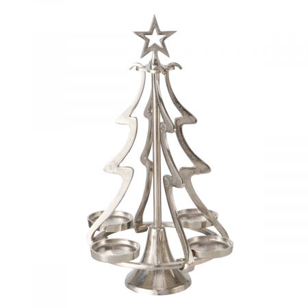 Granell kandelaar, rond, kerstboom, H 54 cm, L 35