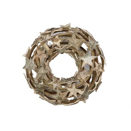 Wr. Birch Star Sprinkle d30.0h10.0 Nat. Brown