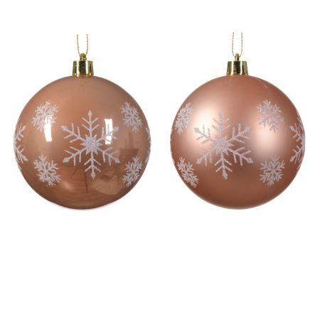 Kerstbal plc d8cm rose diverse soorten