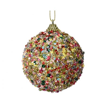 Kerstbal foam d8cm multi