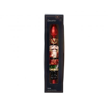 Piek glas d6h29cm rood