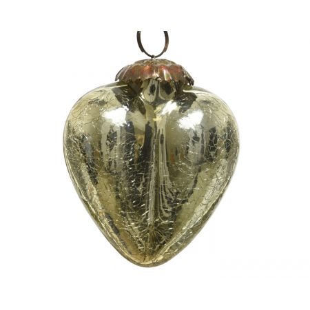 Kerstbal glas d7.5cm blond