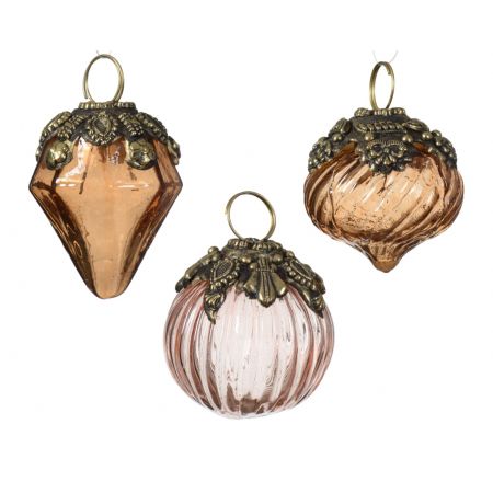 Kerstbal glas d5h7cm diverse soorten