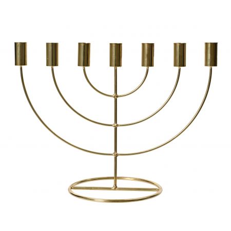 Kandelaar ijzer l17b37h26cm goud