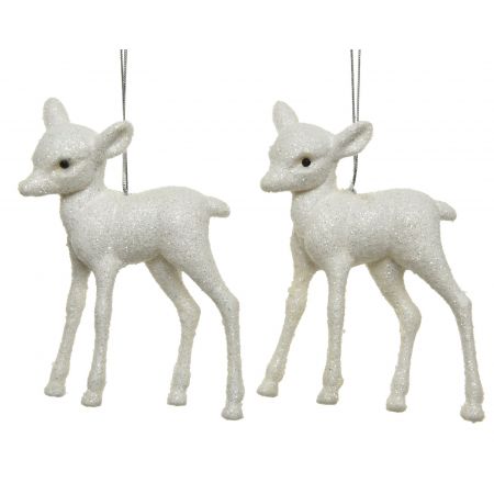Ornament plc l7.5b9cm hert wit 2ST
