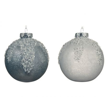 Kerstbal plc d10cm deco ijslak diverse soorten
