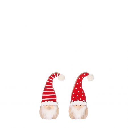 Kerstman rood 2 assorti - l8,5xb3xh20cm