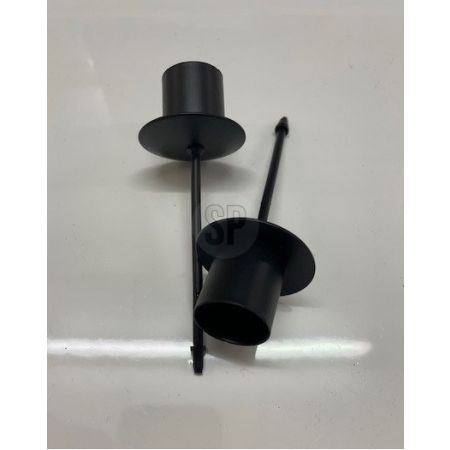 KAARSENPRIKKER 11CM 4STS ZWART