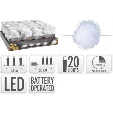 SLINGER 20LED SNEEUWBAL WW