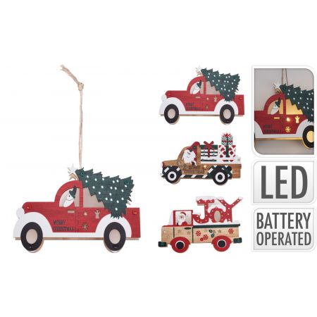 HANGDECO AUTO MET LED 14CM 3AS