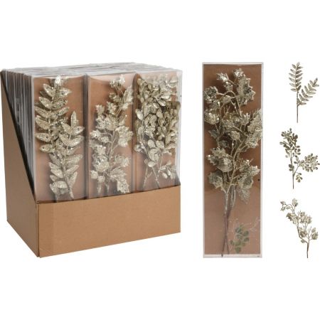GLITTER TAK 30CM 3ASS CHAMPAGN