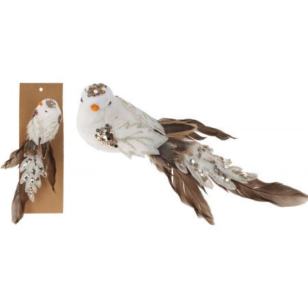 VOGEL OP CLIP 23CM WIT