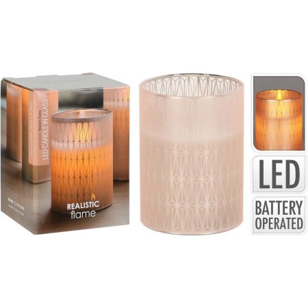 LED KAARS IN GLAS 10CM DECO