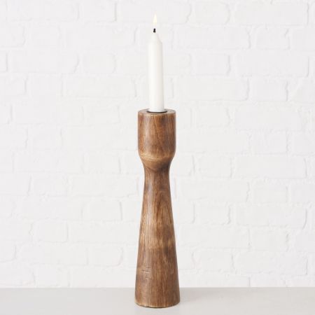 Caldeas kandelaar, rond, H 30 cm, L 7 cm, mango