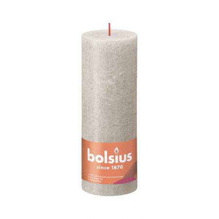 Rustiek stompkaars 190/68 Sandy Grey