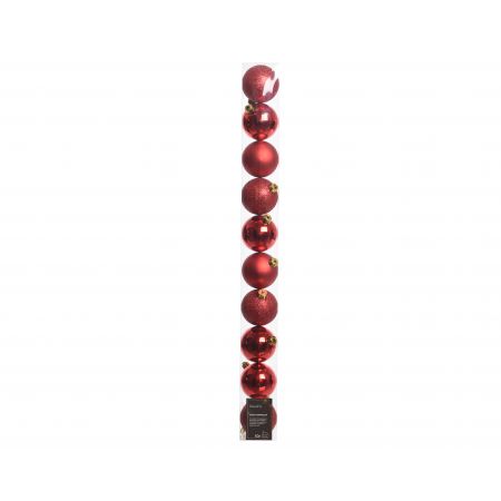 Kerstbalmix plc d6cm 10st kerstrood 