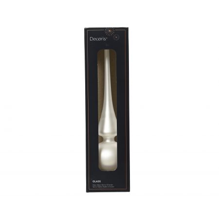 Piek glas d6h26cm mat winterwit