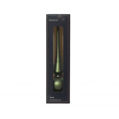 Piek glas d6h26cm mat dennengroen