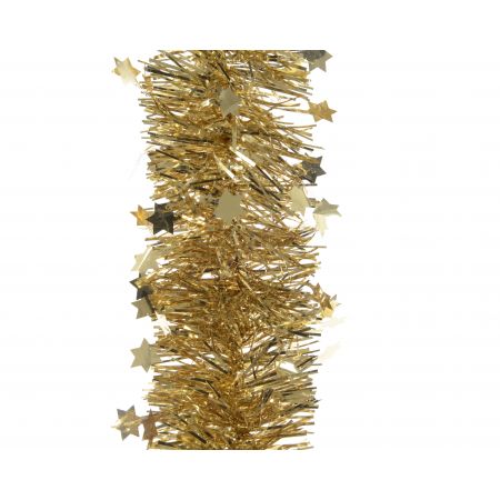 Guirlande lametta ster d10l270cm licht goud
