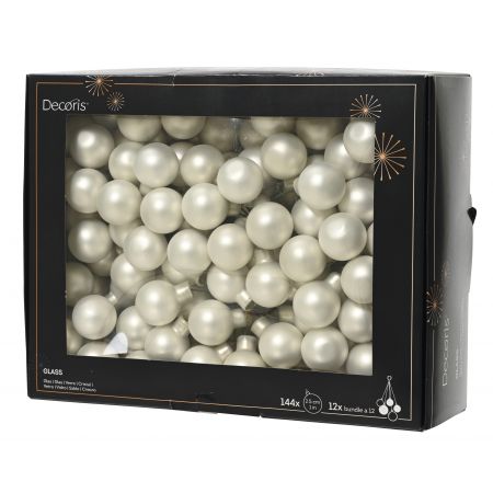 Kerstbal glas drd d2cm mt wwit 12st