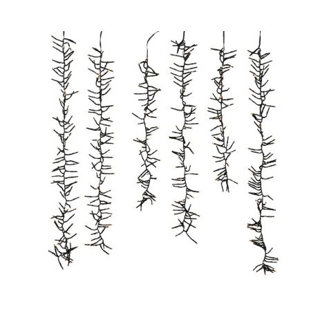 LED tree cascade cluster 480 LED 6 lit drops - 10 function snowfall effect buiten zwart/warm wit/klassiek warm