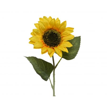 Zonnebloem polyester geel H.64cm
D.14cm