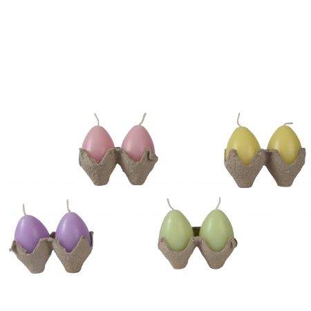 Kaars paraffine 4 kleuren assortie H.6.4cm
D.4.5cm