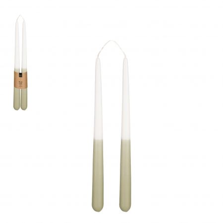 Dip-dye dinerkaars l.groen 2 stuks - h30xd2,2cm

