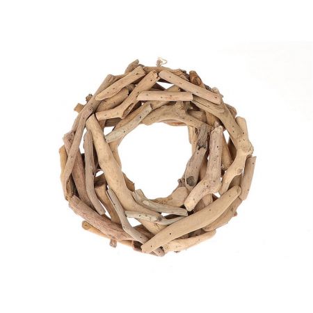 Wreath Driftwood H5D25 Natural