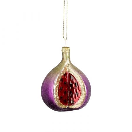 Ornament granaatappel paars - h7,5xd6cm