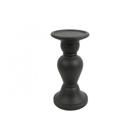 Kandelaar Adolpho L zwart L12B12H23,5CM