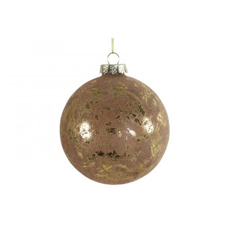 Kerstbal ro Granny XL bruin Ø15CM