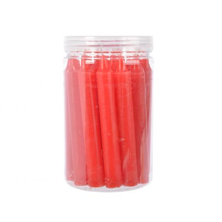 Kaars wax mini dinner kerstrood dia1.3cm x H.10.5cm