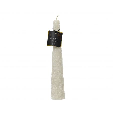Kaars paraffine winterwit dia4.5cm x H.25cm