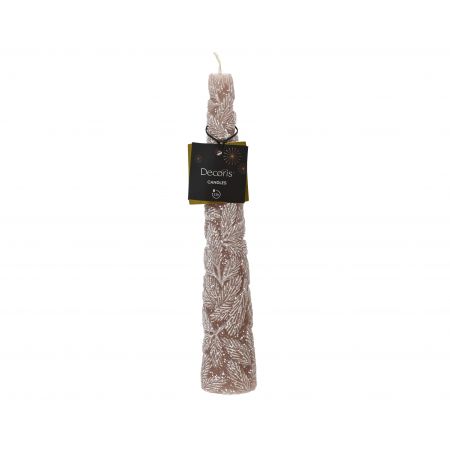 Kaars paraffine pecannoot bruin dia4.5cm x H.25cm