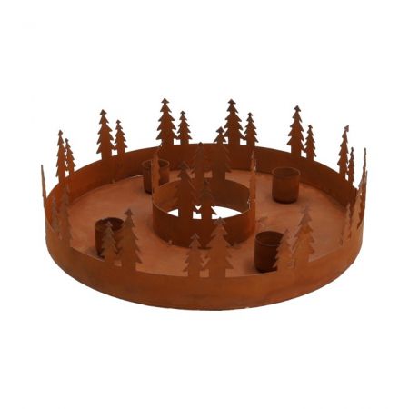 Candleholder Karat Rnd H8.5D25 Rusty