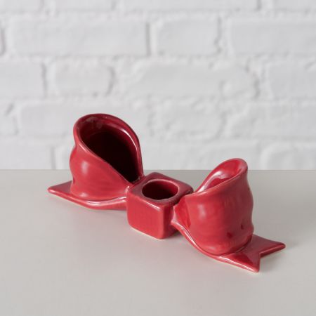 Kandelaar Bow, H 5,2 cm, L 15,4 cm, Dolomiet, rd