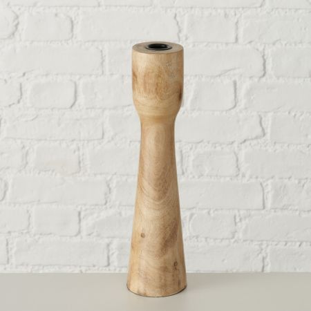 Kandelaar Caldeas, Rond, H 30 cm, Mango (Mangifera indica), bn