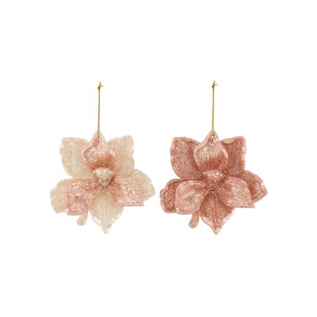 4.1"PLASTIC FLOWER ORN 2/ASSTD