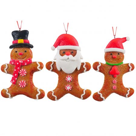 4.125"-4.25"H DOUGH GINGERBREAD ORNA X 4.