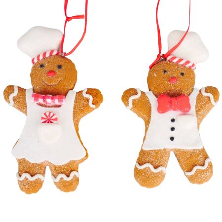 4"-4.625"H DOUGH GINGERBREAD CHEF ORNA X 2.