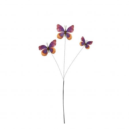 Tak vlinder paars - l60cm
