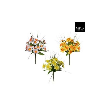 Narcis bundel wit geel oranje 3 assorti - l21xd15cm 215175 mix w o ydk y yo
